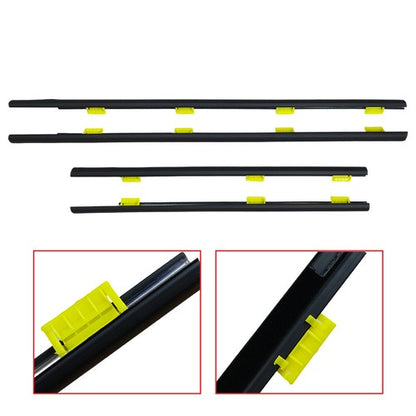 Window Weatherstrip 4PC Sweep Molded Trim Outer Black for Honda CR V 2005 EX