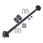 4 lug-4" 44" HF 2K 2000lbs Trailer Axle w/ U-Bolt Kit For RVs trucks trailers
