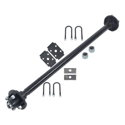 4 lug-4" 44" HF 2K 2000lbs Trailer Axle w/ U-Bolt Kit For RVs trucks trailers