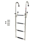 New Stainless Steel Folding Telescoping Ladder Dock Ladder 2 Step+2 Step USA