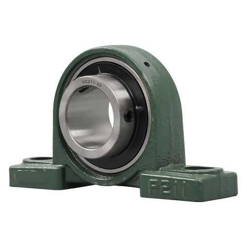 2PCS UCP211-32 Solid Base Pillow Block Bearing 2" Bore Self Aligning 2 Bolt