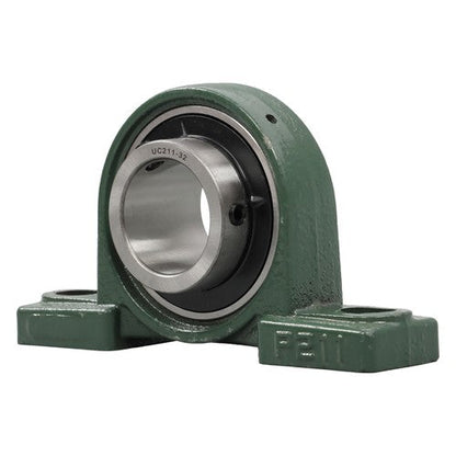 2PCS UCP211-32 Solid Base Pillow Block Bearing 2" Bore Self Aligning 2 Bolt