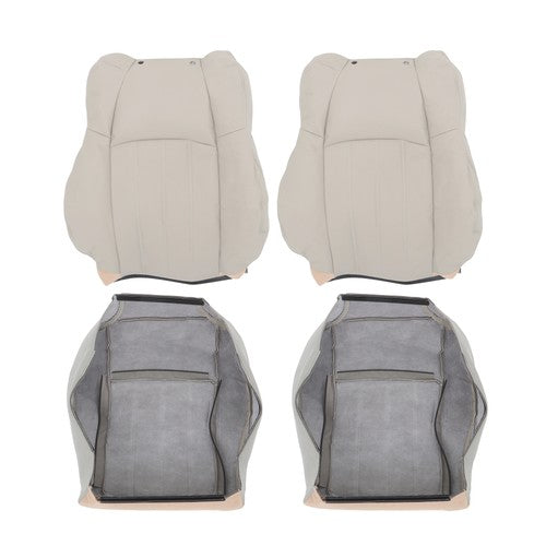For Chrysler 300C 2005-2010 4PCS Both Side Bottom&Top Seat Cover Lt Gray Leather