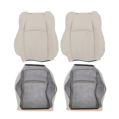 For Chrysler 300C 2005-2010 4PCS Both Side Bottom&Top Seat Cover Lt Gray Leather