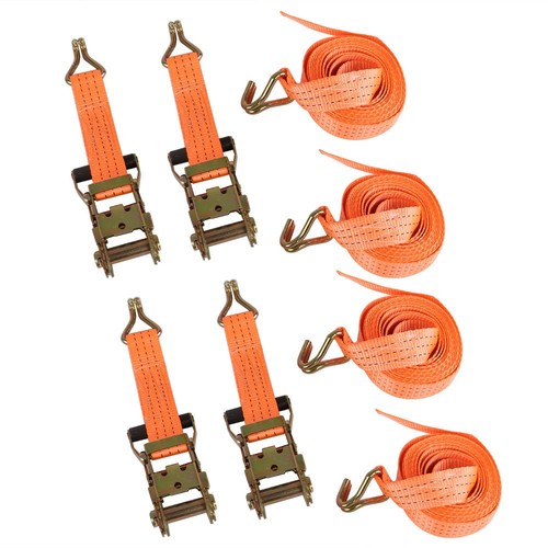 1.5" x 15' 4000 lb Ratchet Straps J Hook Heavy Duty Tie Downs   New  4pcs