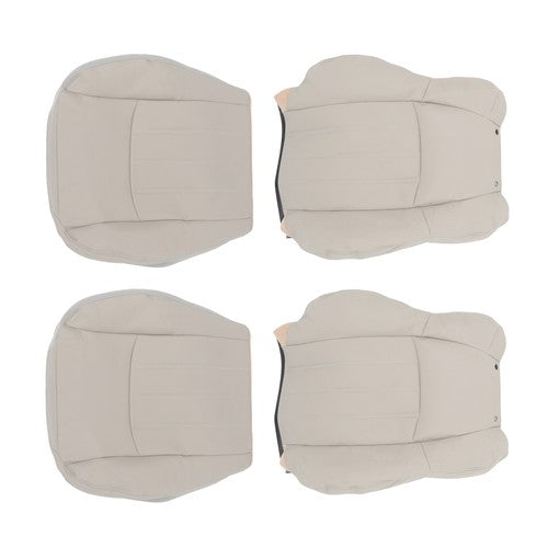 For Chrysler 300C 2005-2010 4PCS Both Side Bottom&Top Seat Cover Lt Gray Leather