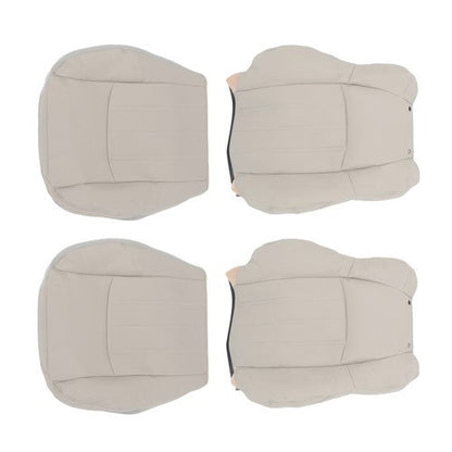 For Chrysler 300C 2005-2010 4PCS Both Side Bottom&Top Seat Cover Lt Gray Leather