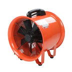 Portable Blower Steel 10 Inch, 1520 CFM 320W Industrial Orange 33ft Ducting