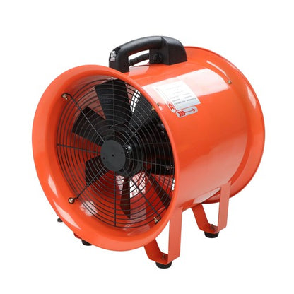 Portable Blower Steel 10 Inch, 1520 CFM 320W Industrial Orange 33ft Ducting