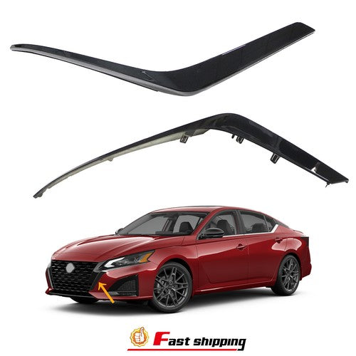 Front Grille Molding Trims Gloss Black for Nissan Altima 2023-2025 LH RH