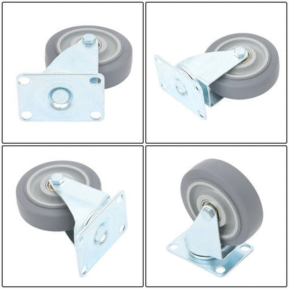 4 Pack Grey With Diagonal Bar 1200 Lbs 4 Inch Swivel Caster Wheels Heavy Duty