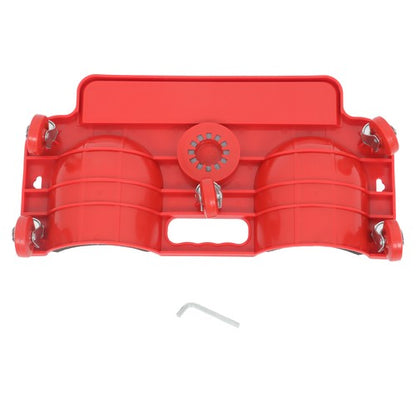 Universal Rolling Knee Creeper/Pads with Tool Tray Holder + 5 Swivel Castors Red