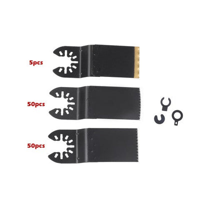 105 Pieces Titanium and HCS Oscillating Saw Blades for Wood Metal Cutting
