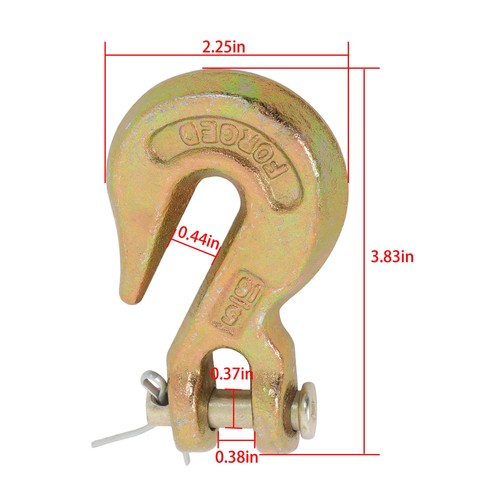 10 Pack 5/16 Inch G70 Clevis Grab Hooks Chain Hooks - 5400lbs Working Load Limit