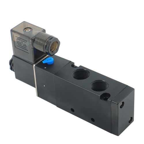 3/8'' 5 Port, 2 Position Pneumatic Solenoid Valve, 110V AC Coil, Air Return