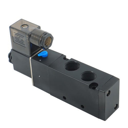 3/8'' 5 Port, 2 Position Pneumatic Solenoid Valve, 110V AC Coil, Air Return
