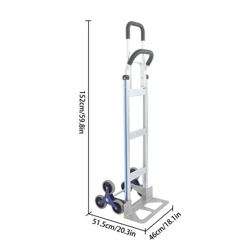 550 lbs Capacity Aluminum Hand Truck Stair Climber 2 in 1 & Handles