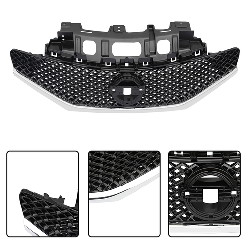 Front Grille & Cover & Fog Light Covers w/Bulbs For 2015-16 Nissan Versa Note SR