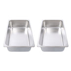 Restaurant Steam Table Pans Full Size 2 Pack 6 Inch Deep Without Lid