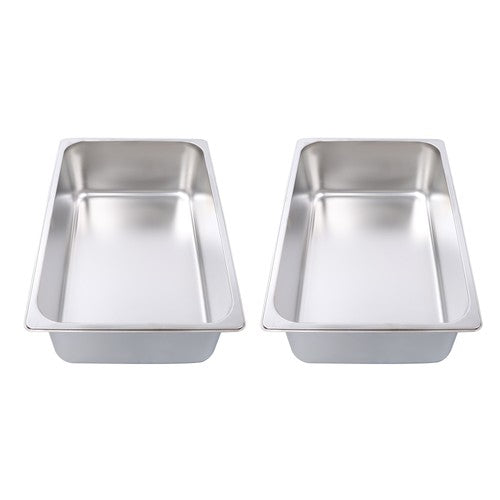 Restaurant Steam Table Pans Full Size 2 Pack 6 Inch Deep Without Lid