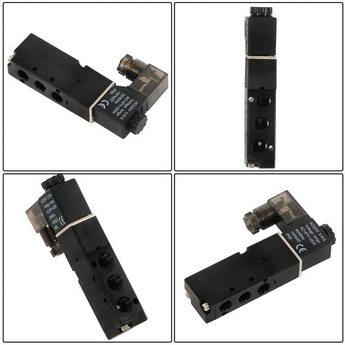 5 Way 1/8" Solenoid Valve Pneumatic Air Control 24 VDC Coil v dc