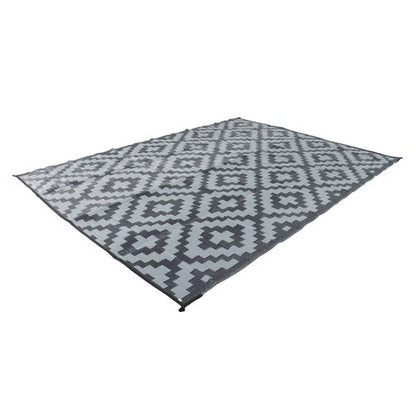 Outdoor Waterproof 9x12FT Black Gray Carpet Plastic Straw Rug For Camping Deck