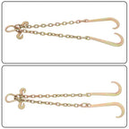 Working Load 7100lbs Double Limb Hook Chain 3/8in*2ft G80 Chain 15IN J Hooks