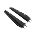 Black Straight Spring Loaded Mud Flap Hanger 2.5" Bolt Spacing,30" Length