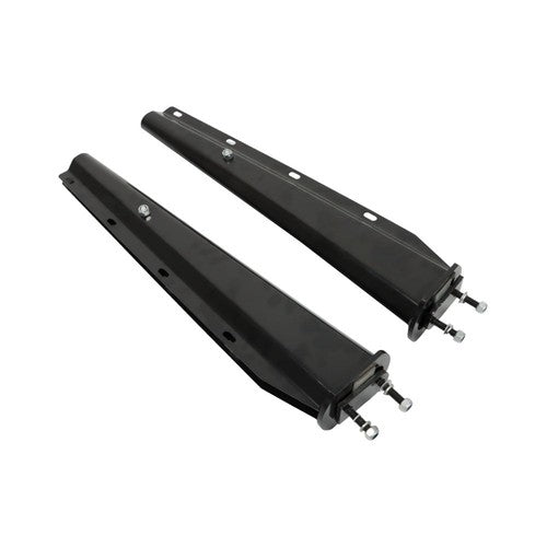 Black Straight Spring Loaded Mud Flap Hanger 2.5" Bolt Spacing,30" Length