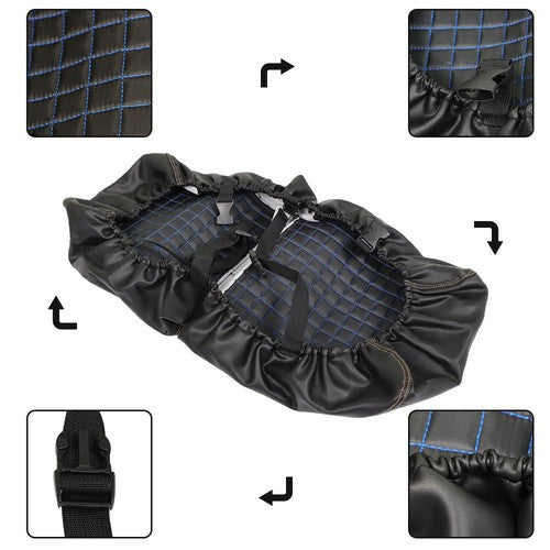 Rear Seat Covers Kit No Staple Blue Color Universal Size Fit For Golf Carts