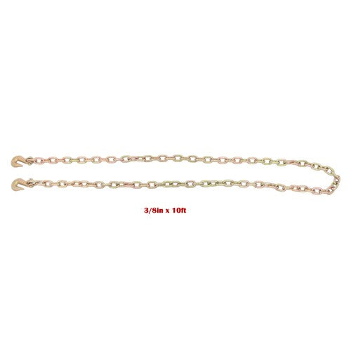 Chain and Bundle Kit Steel Red 3/8in-1/2in×10ft G80 Width 24-31in Steel 9215lbs
