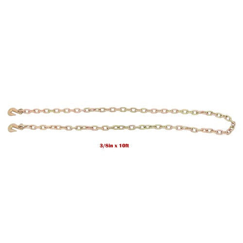 Chain and Bundle Kit Steel Red 3/8in-1/2in×10ft G80 Width 24-31in Steel 9215lbs