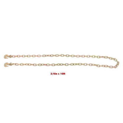 Chain and Bundle Kit Steel Red 3/8in-1/2in×10ft G80 Width 24-31in Steel 9215lbs
