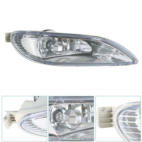 Pair LH+RH Front Fog Lights w/9006 Bulbs For Toyota Camry Corolla Solara 02-08