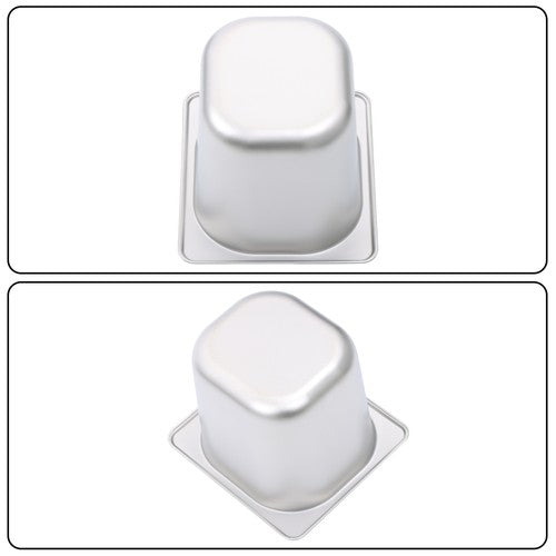6 Pack 6 Inch Deep Thickened 1/6 Size Stainless Steel Steam Table Pans