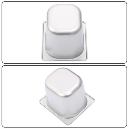 6 Pack 6 Inch Deep Thickened 1/6 Size Stainless Steel Steam Table Pans