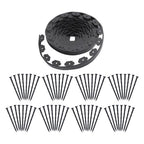 64pcs Anchoring Spik L-shaped 100FT Garden Edge Lawn Grass Stone Isolation Strip