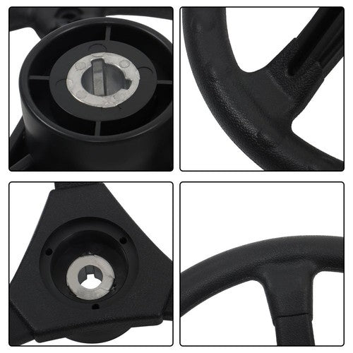 New 15 FT Boat Rotary Steering System Outboard Kit Marine W/ 12.4" Wheel SS13715
