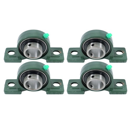4 Pcs UCP208-24 Pillow Block Bearing Solid Base 1-1/2" Bore Self-Aligning