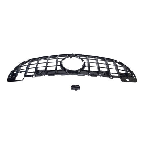 For Mercedes Benz C200 C300 2022-2024 W206 Gloss Black Front Bumper Grille Grill
