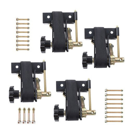 Ladder Rack Ratchet Tie Downs*4 Steel Black 500lbs 1.5in*7.5ft 1.4in Square Tube