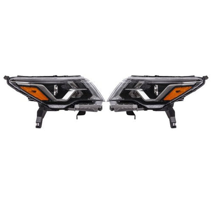 Pair Headlights Assembly Set For Nissan Pathfinder 2017-2020 Halogen W/LED DRL
