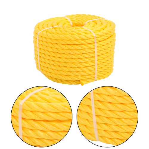 1/2in x 100 Feet 3 Stranded Orange Yellow Polypropylene Braided Rope