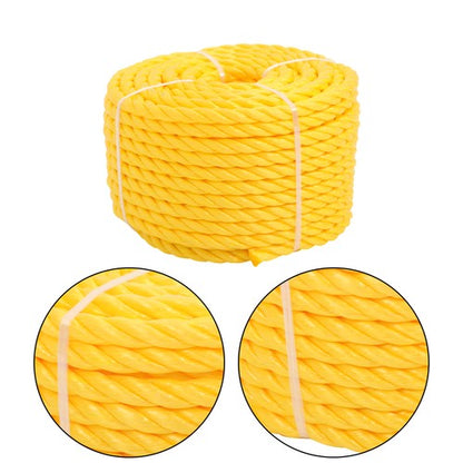 1/2in x 100 Feet 3 Stranded Orange Yellow Polypropylene Braided Rope