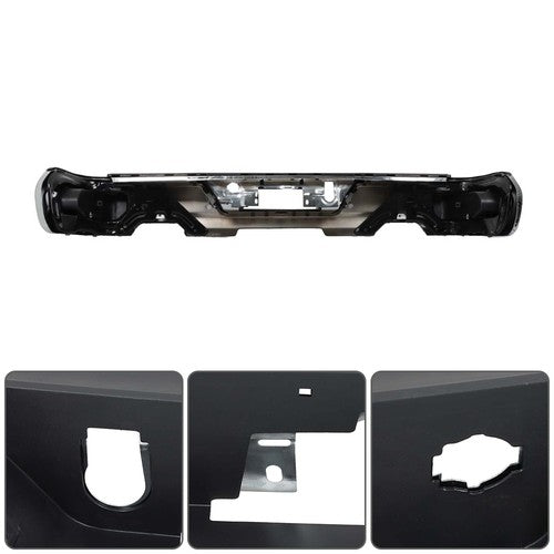 W/ Vent And Sensor Hole Auto Rear Bumper Metal For Chevrolet 2019-2023  &GMC NEW