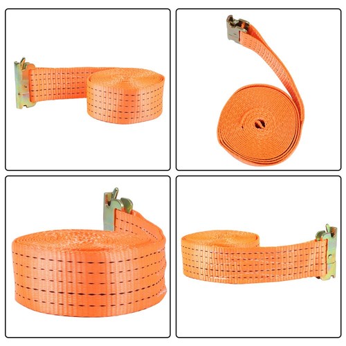 8 Set  E-Track Ratchet Straps 2" x15' 4400LB Tie Down USA