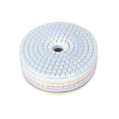 7PCS 4 Inch Set Wet Dry Diamond Polishing Pads For Granite Concrete Marble Stone