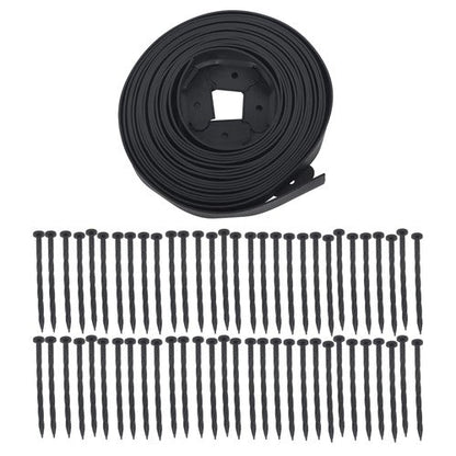 No-Dig Garden Edge Lawn Border L-shaped Landscape Edging Border Kit 40 FT