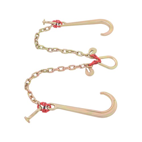 5/16in*2ft G80 Chain Double Limb Hook Chain Fracture Strength 9260lbs T J Hook