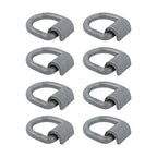 8 Pack 3/4" Heavy Duty Weld On Forged D Rings with Welding Clips, 26,500 lbs